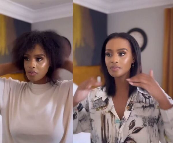 Cassper Nyovest’s baby mama, Thobeka Majozi flaunts her long hair (Video)